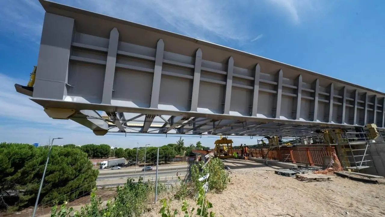 Construccion viaducto Los Tramposos Valladolid N-601 nueva red arterial ferroviaria