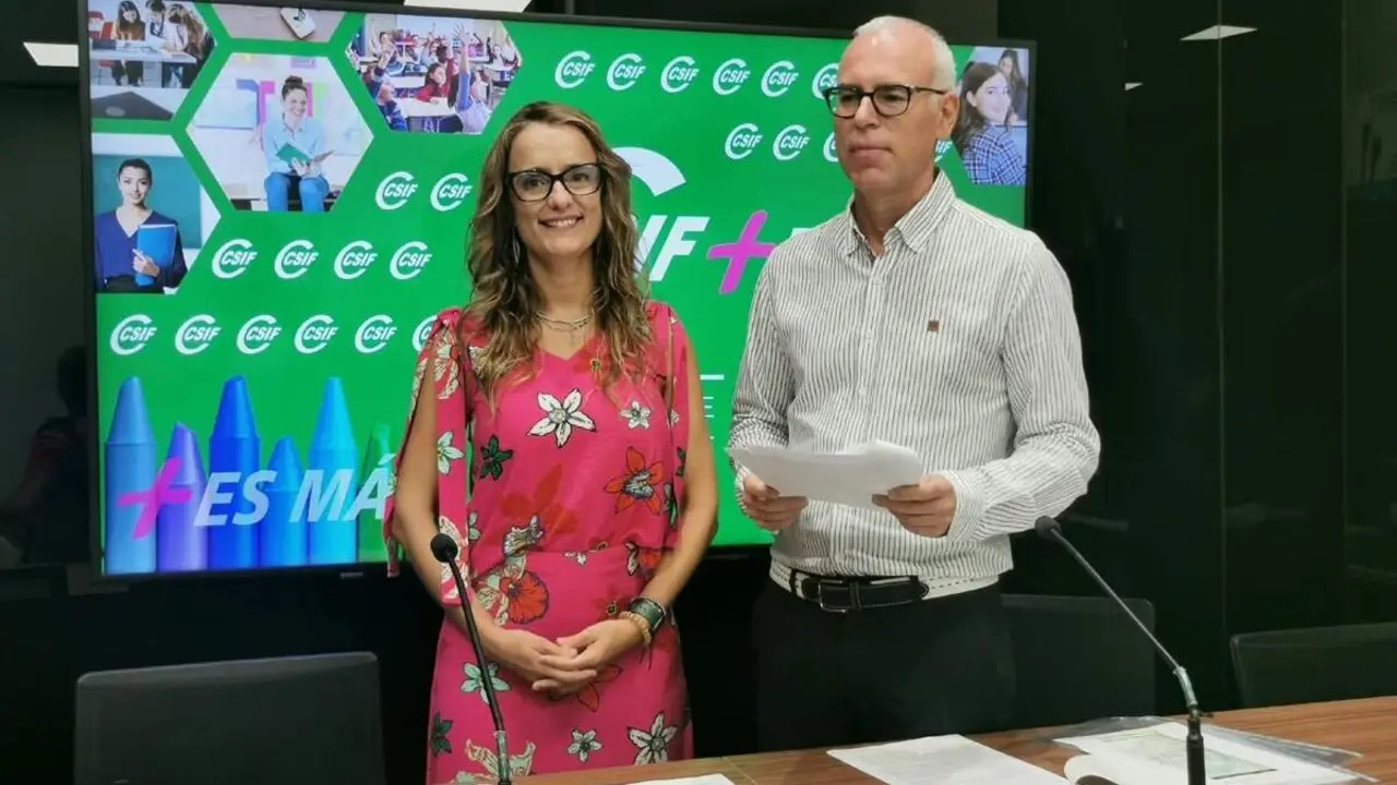 Isabel Madruga y Mariano Gonzalez CSIF Castilla y Leon Educacion inicio curso escolar 2026-2027