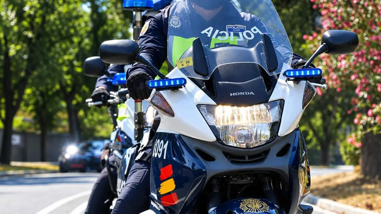 Policia Nacional motocicletas agentes dispositivo vigilancia ciudad Valladolid